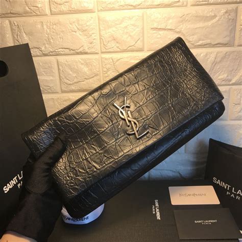 ysl classic y clutch review|ysl crocodile clutch.